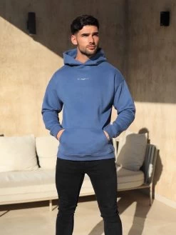 Evolved Lite Relaxed Hoodie - Blue -Trend Wear Sales 8365Blue 04D