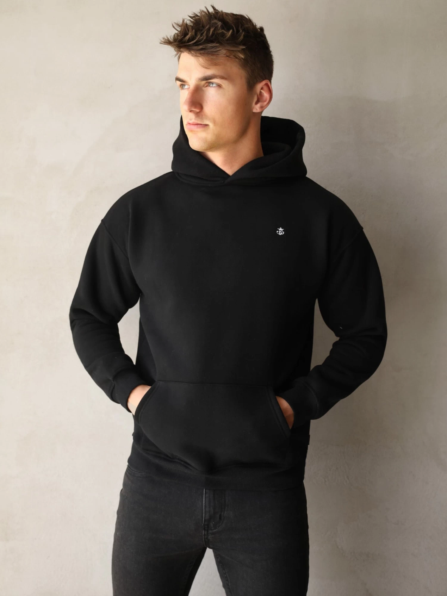Anchor Relaxed Hoodie - Black 3 Anchor Relaxed Hoodie - Black