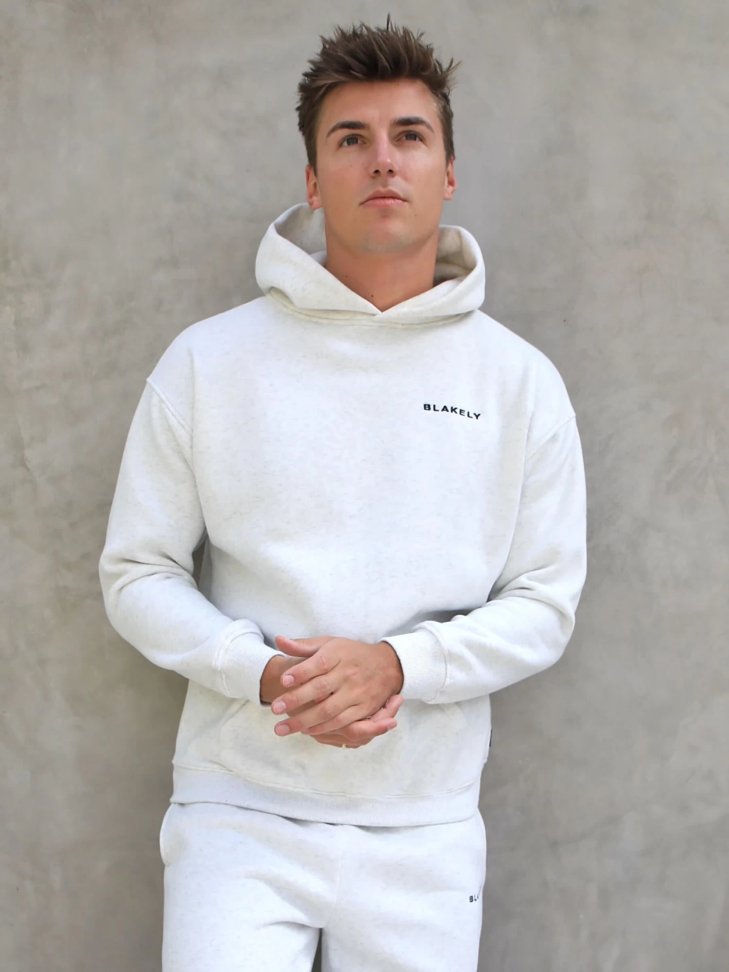 Series Relaxed Hoodie - Marl White 3 Series Relaxed Hoodie - Marl White