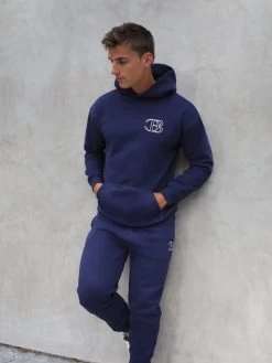 Initial Relaxed Hoodie - Dark Navy -Trend Wear Sales 836CB2DARKNAVY05D