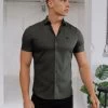 Tamworth Short Sleeve Shirt - Khaki Green -Trend Wear Sales 850 3TamworthBlackAnchorNewLead