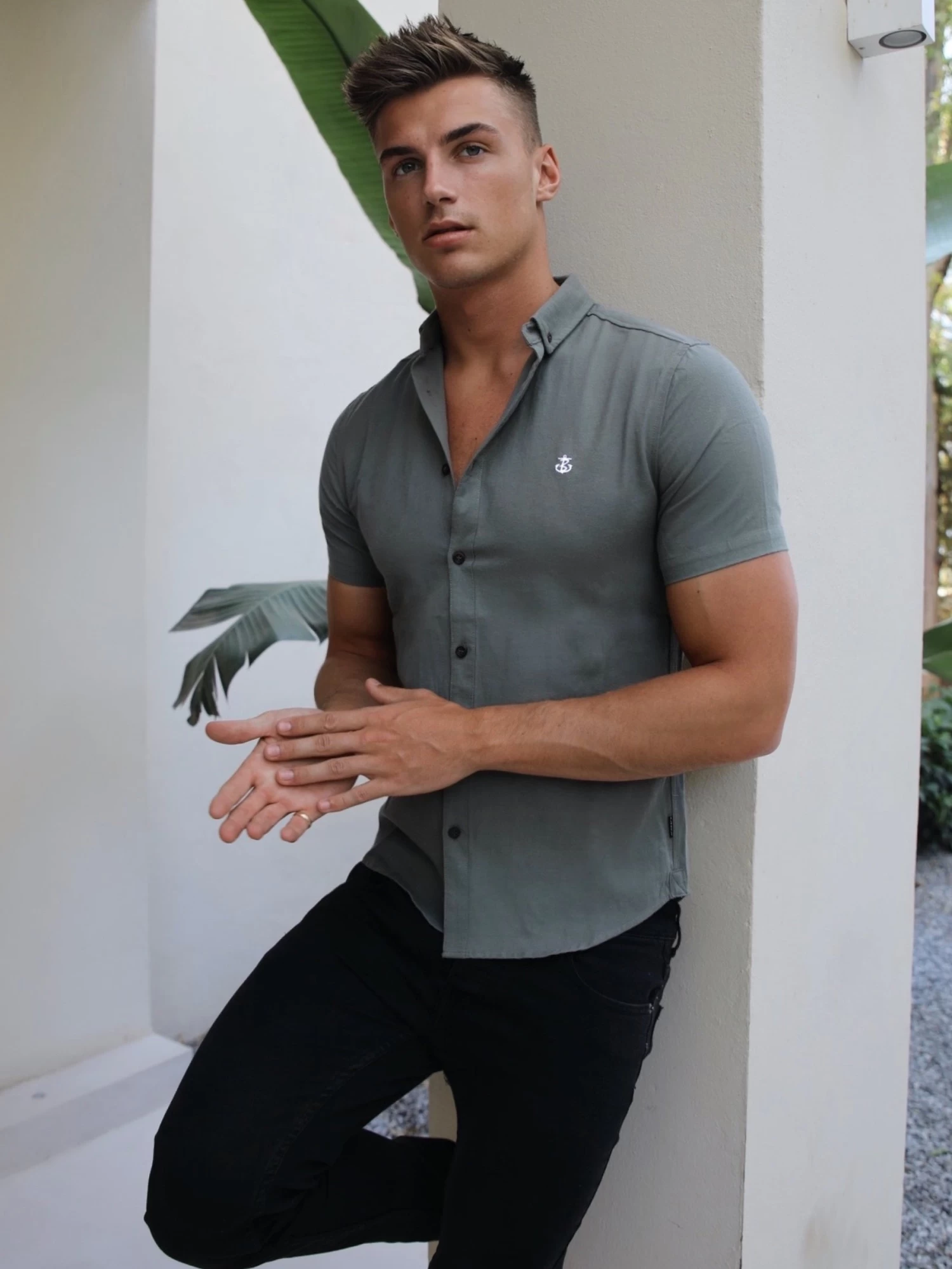 Pretoria Short Sleeve Shirt - Khaki Green 4 Pretoria Short Sleeve Shirt - Khaki Green - Image 2