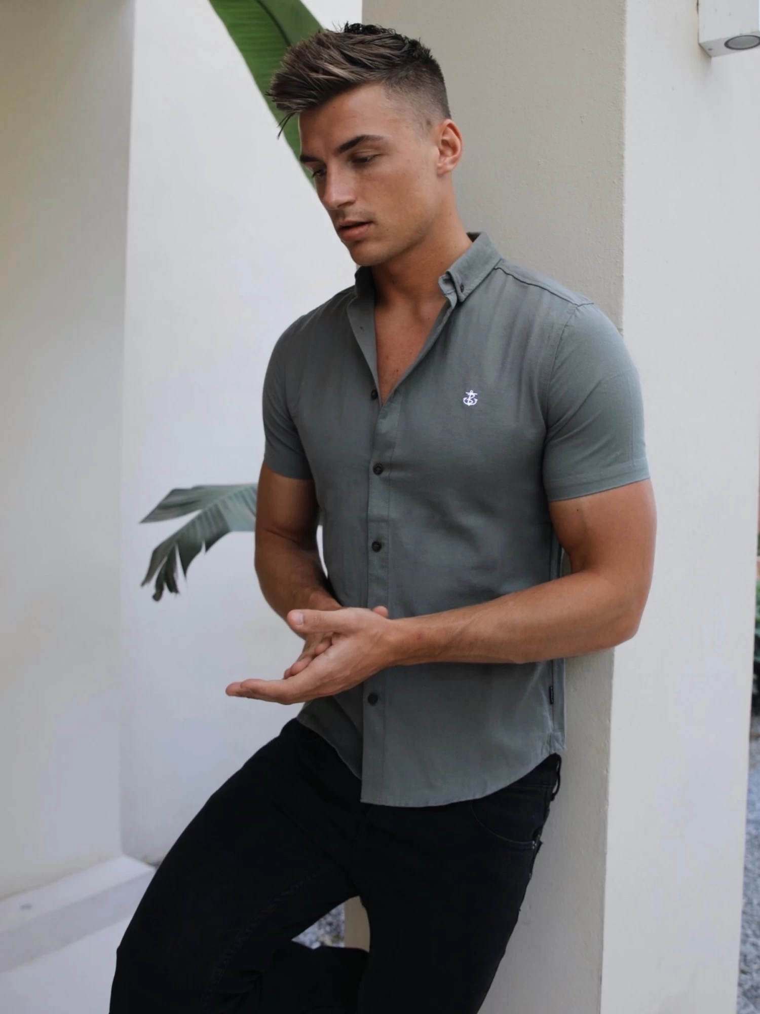 Pretoria Short Sleeve Shirt - Khaki Green 3 Pretoria Short Sleeve Shirt - Khaki Green