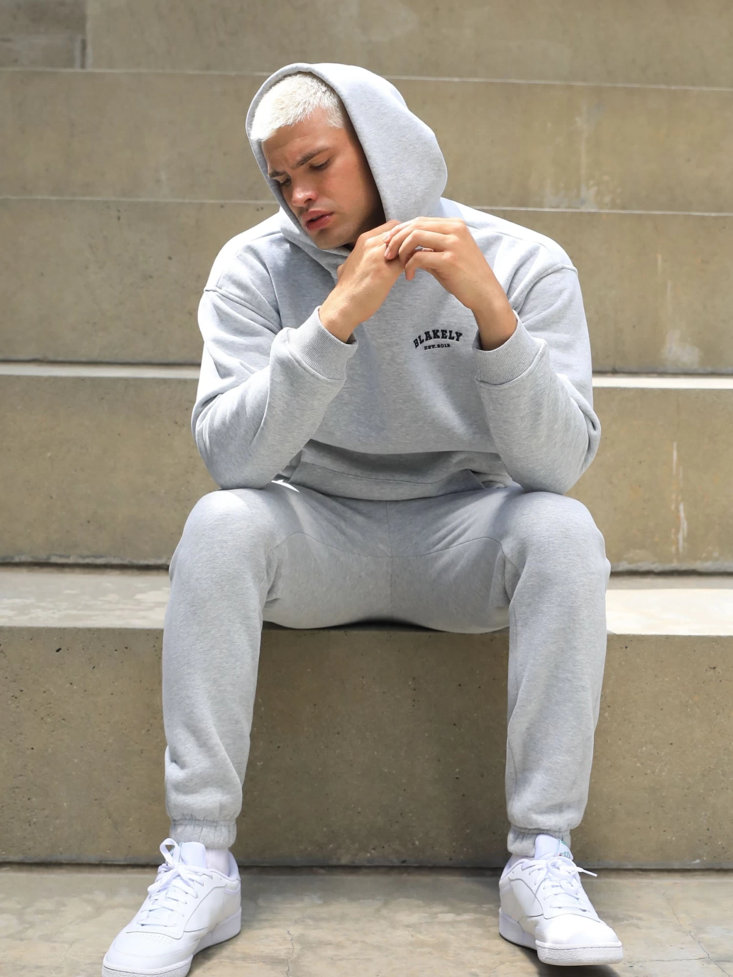 Heritage Relaxed Hoodie - Marl Grey 8 Heritage Relaxed Hoodie - Marl Grey - Image 6