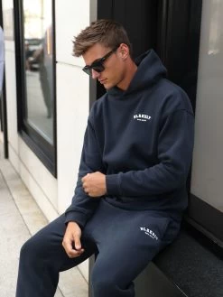 Heritage Relaxed Hoodie - Dark Navy -Trend Wear Sales 867VMNavy 14D