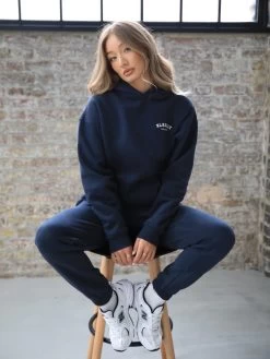 Heritage Oversized Hoodie - Dark Navy -Trend Wear Sales 867VWNavy 03D