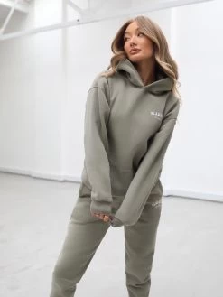 Heritage Oversized Hoodie - Olive -Trend Wear Sales 867VWOlive 03D