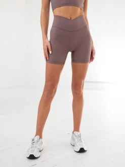 Studio Crossover Shorts - Mauve Brown 13 Studio Crossover Shorts - Mauve Brown -Trend Wear Sales B601LightBrown 01D
