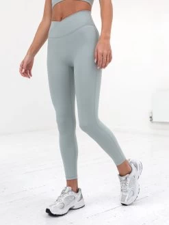 Studio Crossover Leggings - Mineral Blue -Trend Wear Sales B602LightBlue 03D