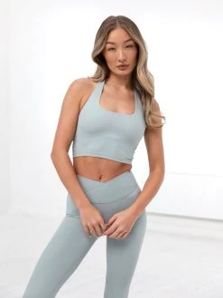 Studio Halter Neck Bra - Mineral Blue -Trend Wear Sales B614LightBlue 09D