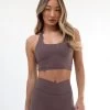 Studio Halter Neck Bra - Mauve Brown