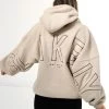 Borg Isabel Oversized Hoodie - Tan 1 Borg Isabel Oversized Hoodie - Tan -Trend Wear Sales BORGTAN 1