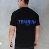 Relaxed Training T-Shirt - Black & Blue -Trend Wear Sales Blue 05LEADD