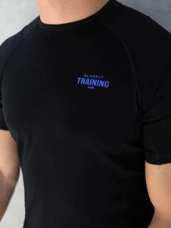 Slim Training T-Shirt - Black & Blue 10 Slim Training T-Shirt - Black & Blue -Trend Wear Sales Blue 07D