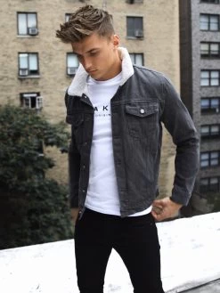 Boston Denim Jacket - Grey 12 Boston Denim Jacket - Grey -Trend Wear Sales Boston 3D