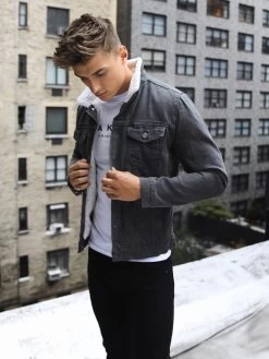 Boston Denim Jacket - Grey 13 Boston Denim Jacket - Grey -Trend Wear Sales Boston 4D