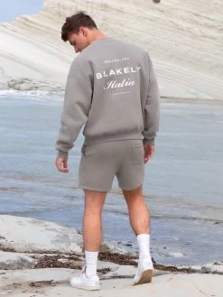 Italia Relaxed Jogger Shorts - Stone Grey 11 Italia Relaxed Jogger Shorts - Stone Grey -Trend Wear Sales Brand2 20D