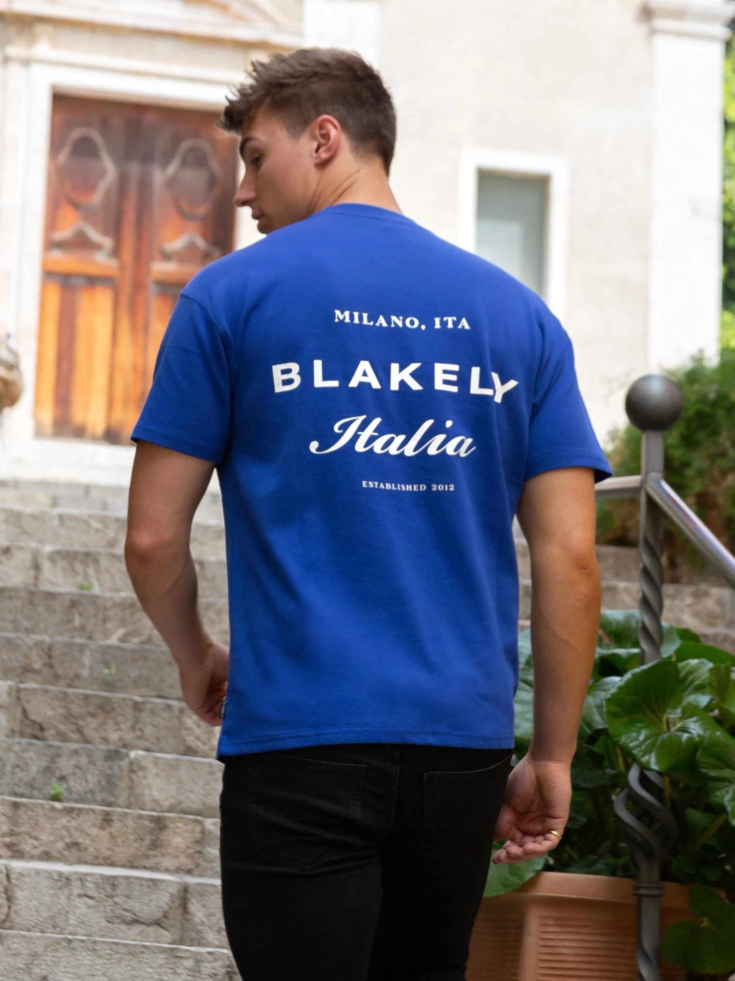 Italia Relaxed T-Shirt - Cobalt Blue 4 Italia Relaxed T-Shirt - Cobalt Blue - Image 2