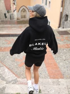 Italia Oversized Hoodie - Black -Trend Wear Sales Brand 17D 93af25f3 9963 4668 a00c 6f4532e0c07d