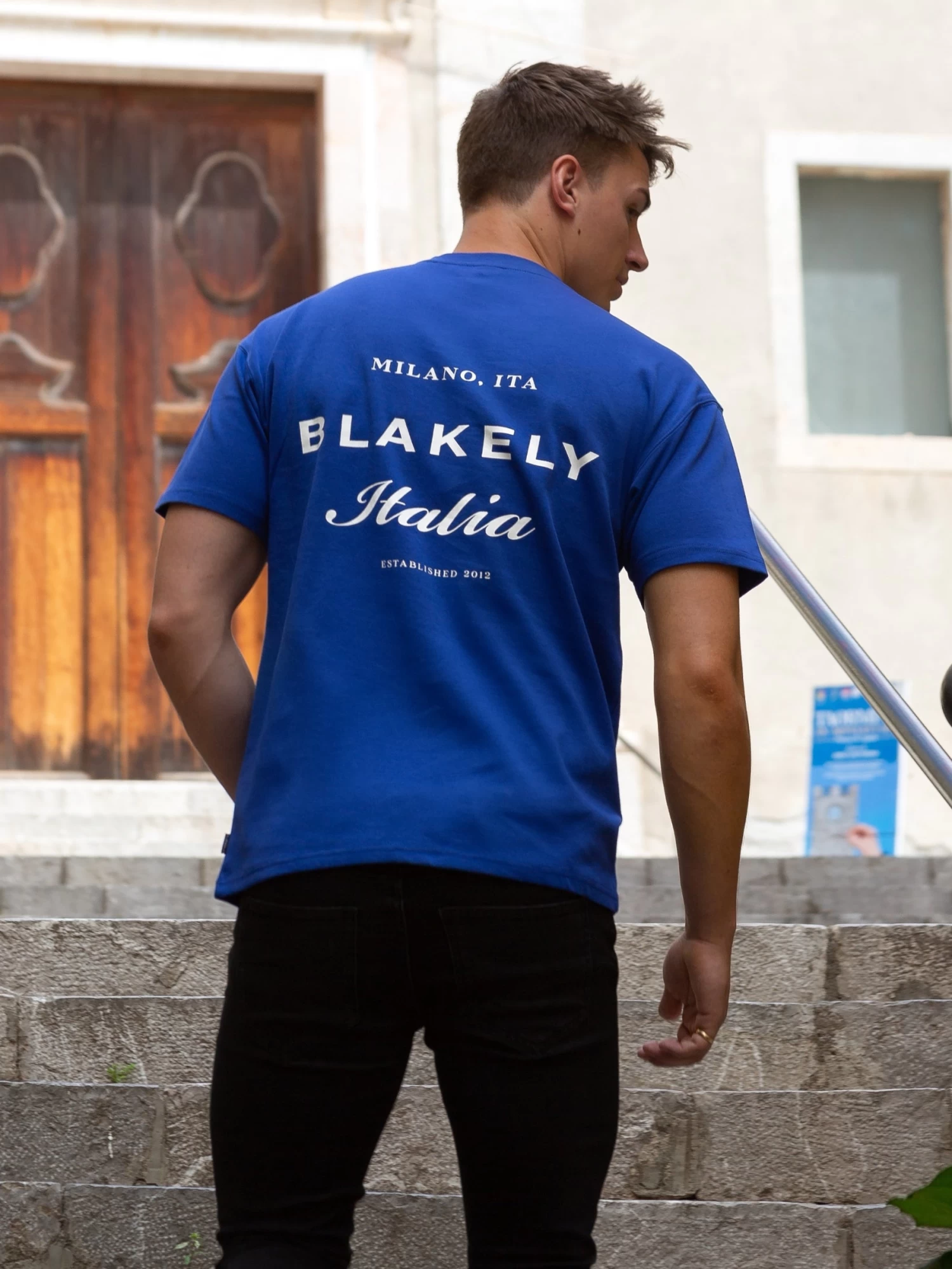 Italia Relaxed T-Shirt - Cobalt Blue 7 Italia Relaxed T-Shirt - Cobalt Blue - Image 5