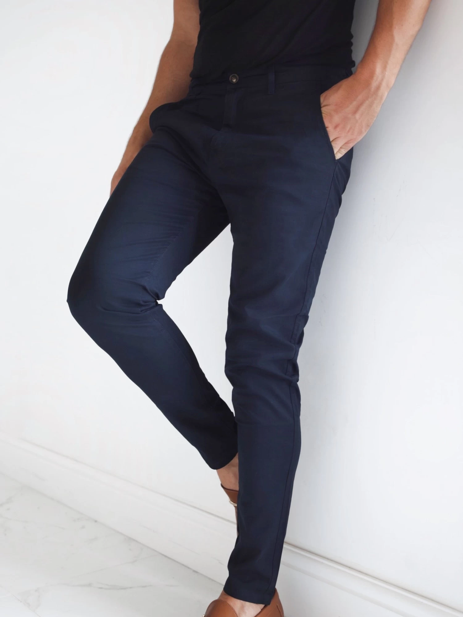 Stretch Chino - Navy 3 Stretch Chino - Navy