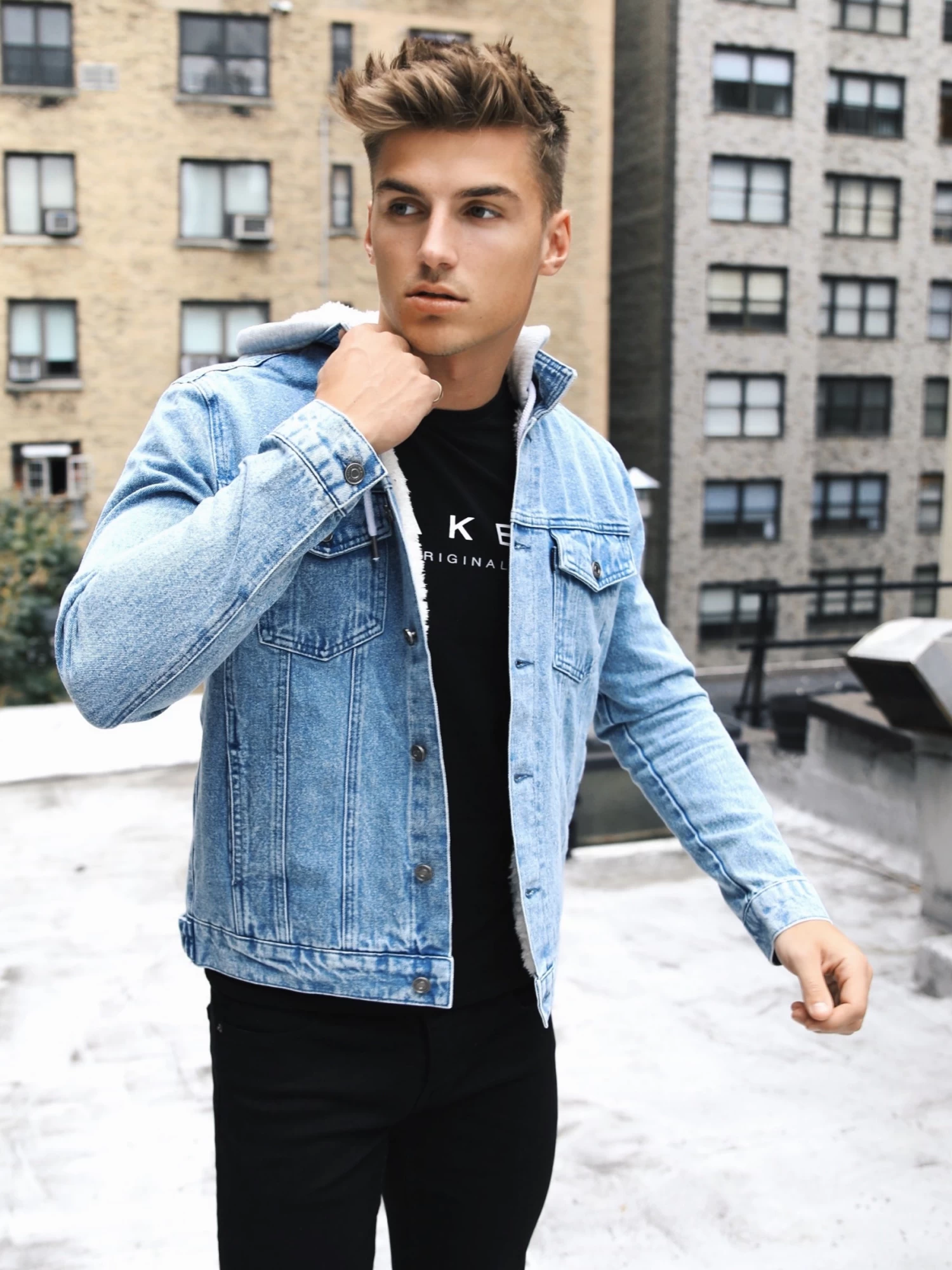 Camden Hooded Denim Jacket - Light Blue 5 Camden Hooded Denim Jacket - Light Blue - Image 3