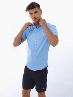 Canberra Short Sleeve Shirt - Blue -Trend Wear Sales Canberra2D