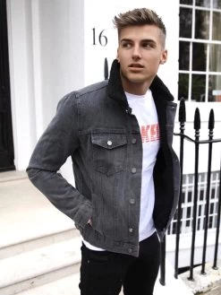 Daytona Denim Jacket - Grey 18 Daytona Denim Jacket - Grey -Trend Wear Sales Daytona 8D