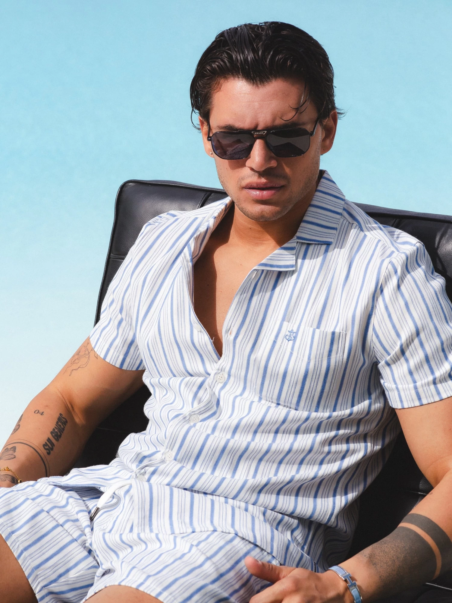 Assisi Stripe Shirt - Blue 6 Assisi Stripe Shirt - Blue - Image 4