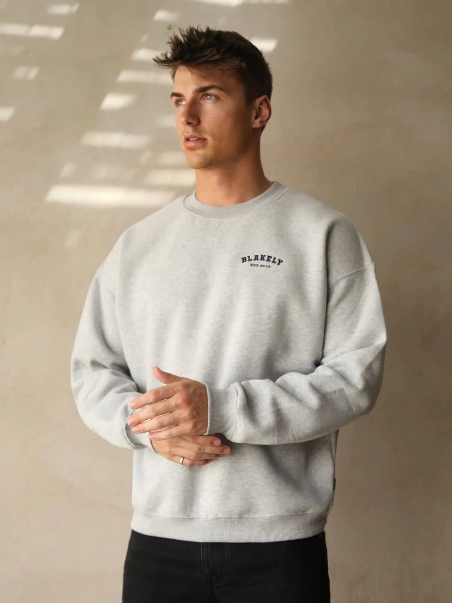 Heritage Relaxed Jumper - Marl Grey 3 Heritage Relaxed Jumper - Marl Grey