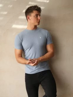 Salford Slim T-Shirt - Light Blue 10 Salford Slim T-Shirt - Light Blue -Trend Wear Sales Frame34