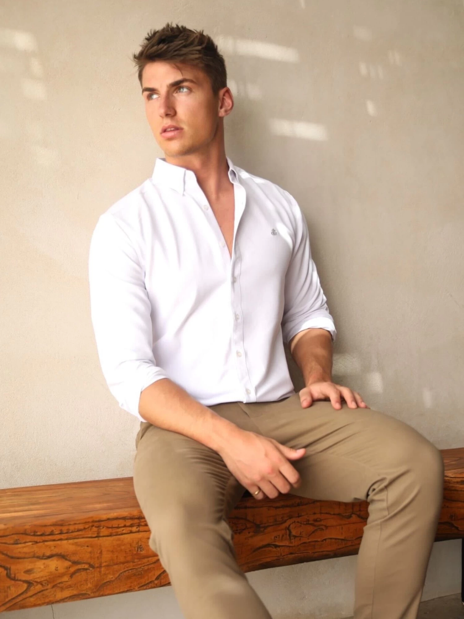 Aylsham Fitted Stretch Shirt - White 6 Aylsham Fitted Stretch Shirt - White - Image 4