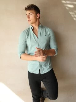 Arlo Soft Stretch Shirt - Green -Trend Wear Sales Frame55