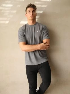 Ceuta Textured Oversized T-Shirt - Grey -Trend Wear Sales Frame64