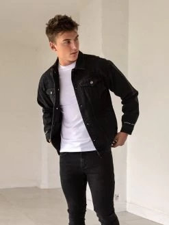 Greenwich Denim Jacket - Black 10 Greenwich Denim Jacket - Black -Trend Wear Sales GreenwichBlack 01D