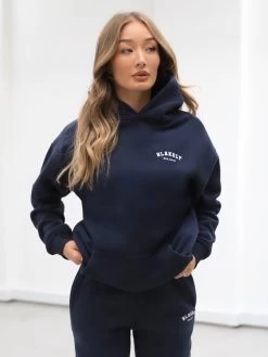 Heritage Oversized Hoodie - Dark Navy