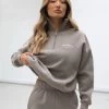 Heritage 1/4 Zip Jumper - Neutral Grey -Trend Wear Sales HERITAGENEUTRALGREY