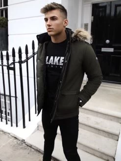 Hersham Coat - Khaki Green 9 Hersham Coat - Khaki Green -Trend Wear Sales Hersham 3D