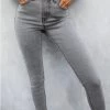High Waisted Skinny Jeans - Grey -Trend Wear Sales HighWaistGrey1D NewWebSize