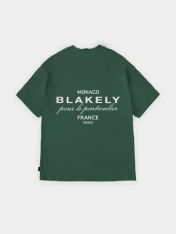 Monaco Relaxed T-Shirt - Dark Green -Trend Wear Sales Monaco Green Oversized tee D