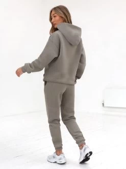 Series Oversized Hoodie - Stone Grey -Trend Wear Sales edit836AWGrey 03D