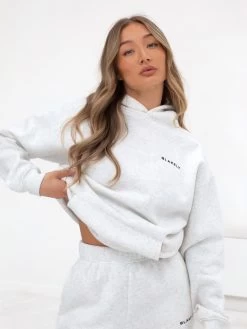 Series Oversized Hoodie - Marl White -Trend Wear Sales edit836AWMarlWhite 03D